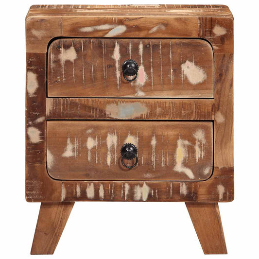Nachttisch 2 Stk. 40x32x46 cm Altholz Massiv