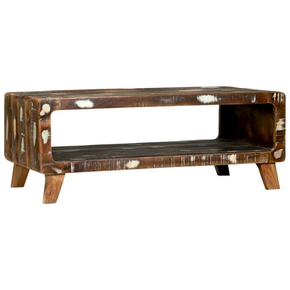 Couchtisch Mehrfarbig 90 x 50 x 35 cm recyceltes Massivholz