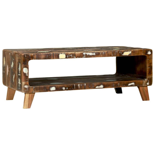 Couchtisch Mehrfarbig 90 x 50 x 35 cm recyceltes Massivholz