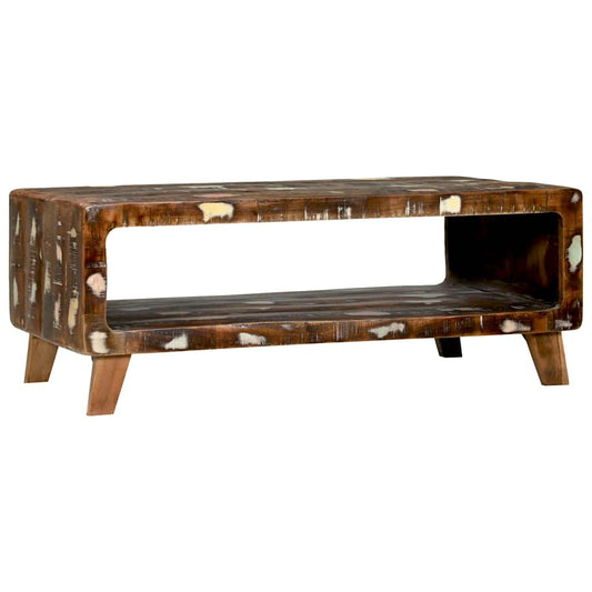Couchtisch Mehrfarbig 90 x 50 x 35 cm recyceltes Massivholz