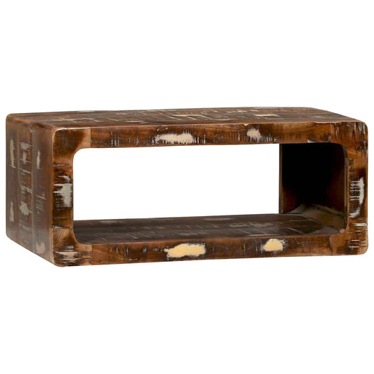 TV-Schrank mit Regal mit Speicher Mehrfarbig Massivholz Altholz