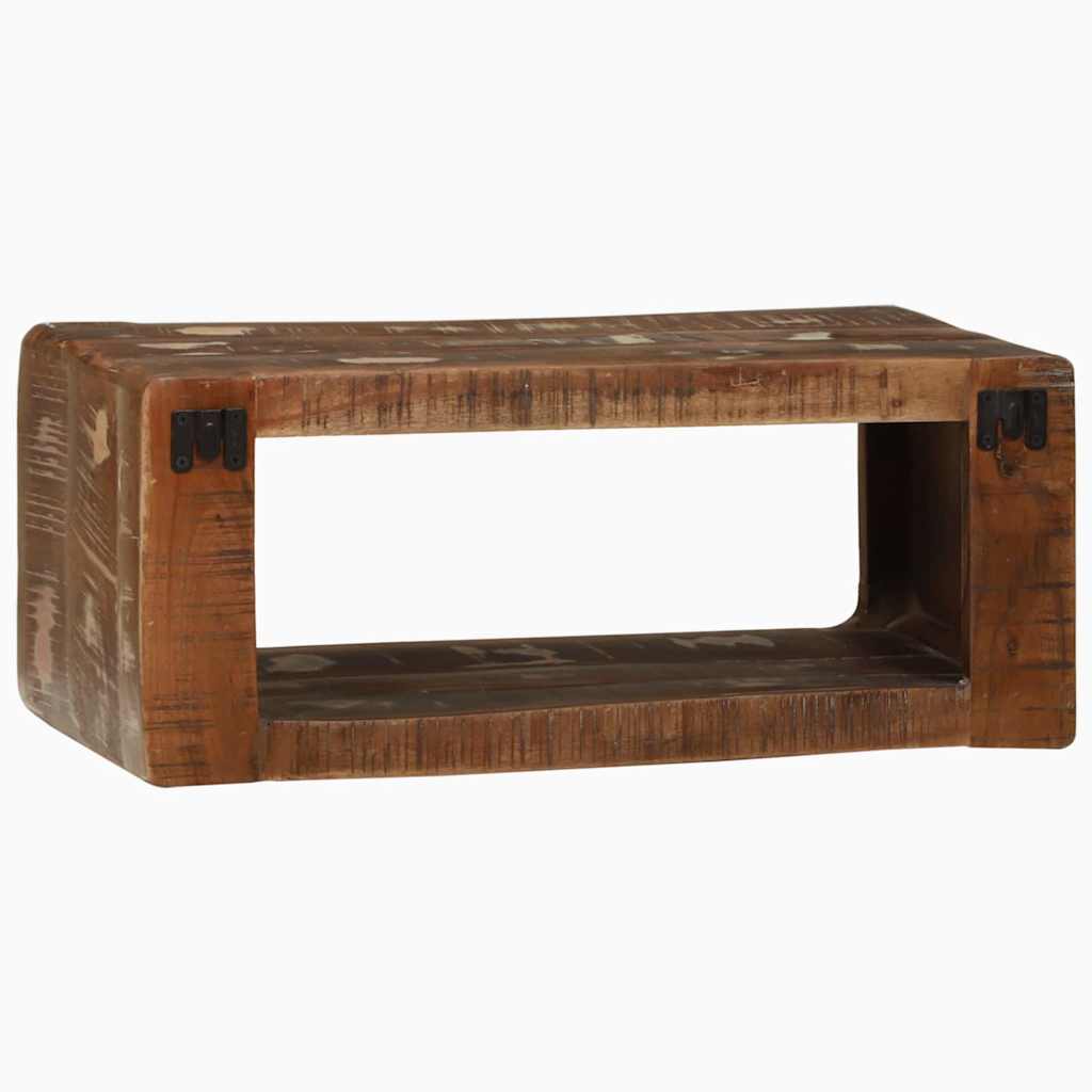 TV-Schrank mit Regal mit Speicher Mehrfarbig Massivholz Altholz