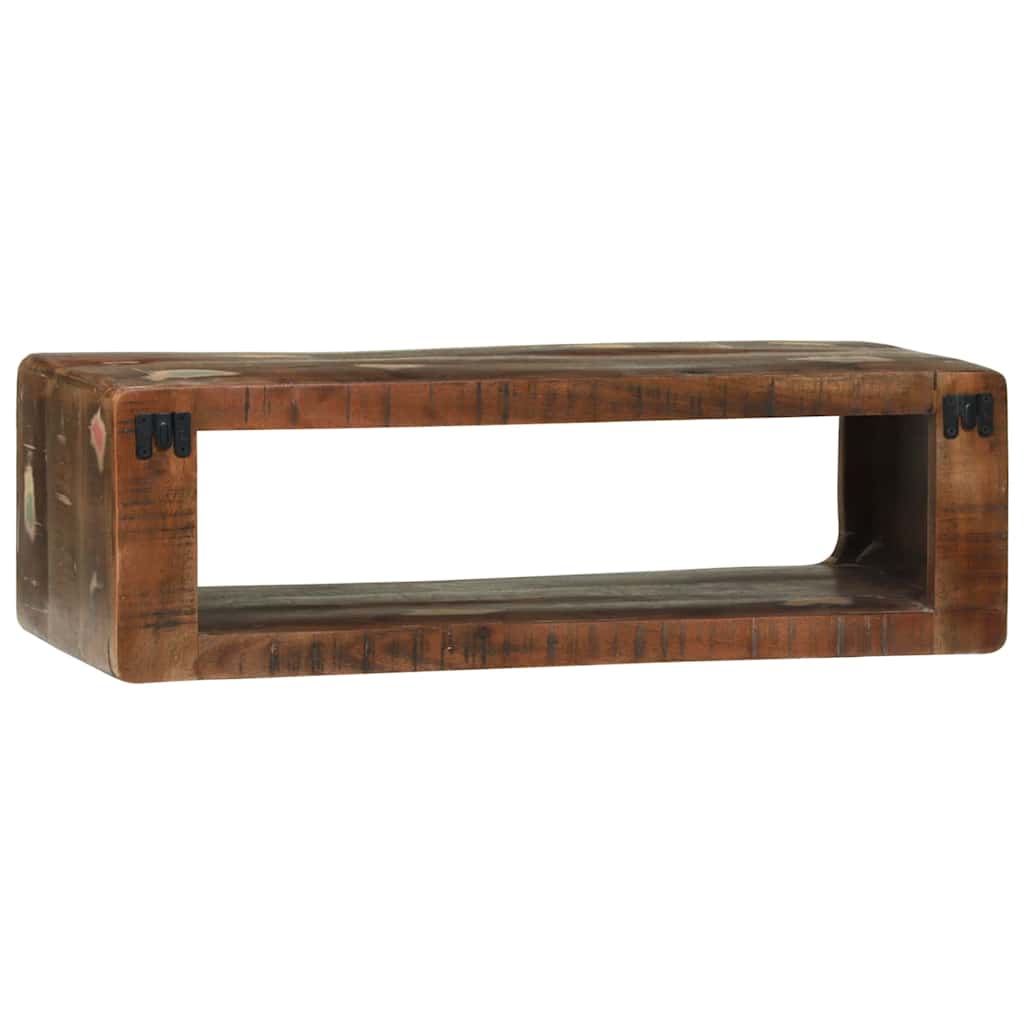 TV-Schrank mit Regal mit Speicher Mehrfarbig Massivholz Altholz