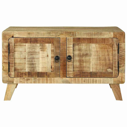 Couchtisch Braun 80 x 54 x 45 cm Raues Mango-Massivholz
