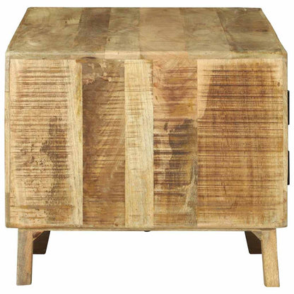 Couchtisch Braun 80 x 54 x 45 cm Raues Mango-Massivholz