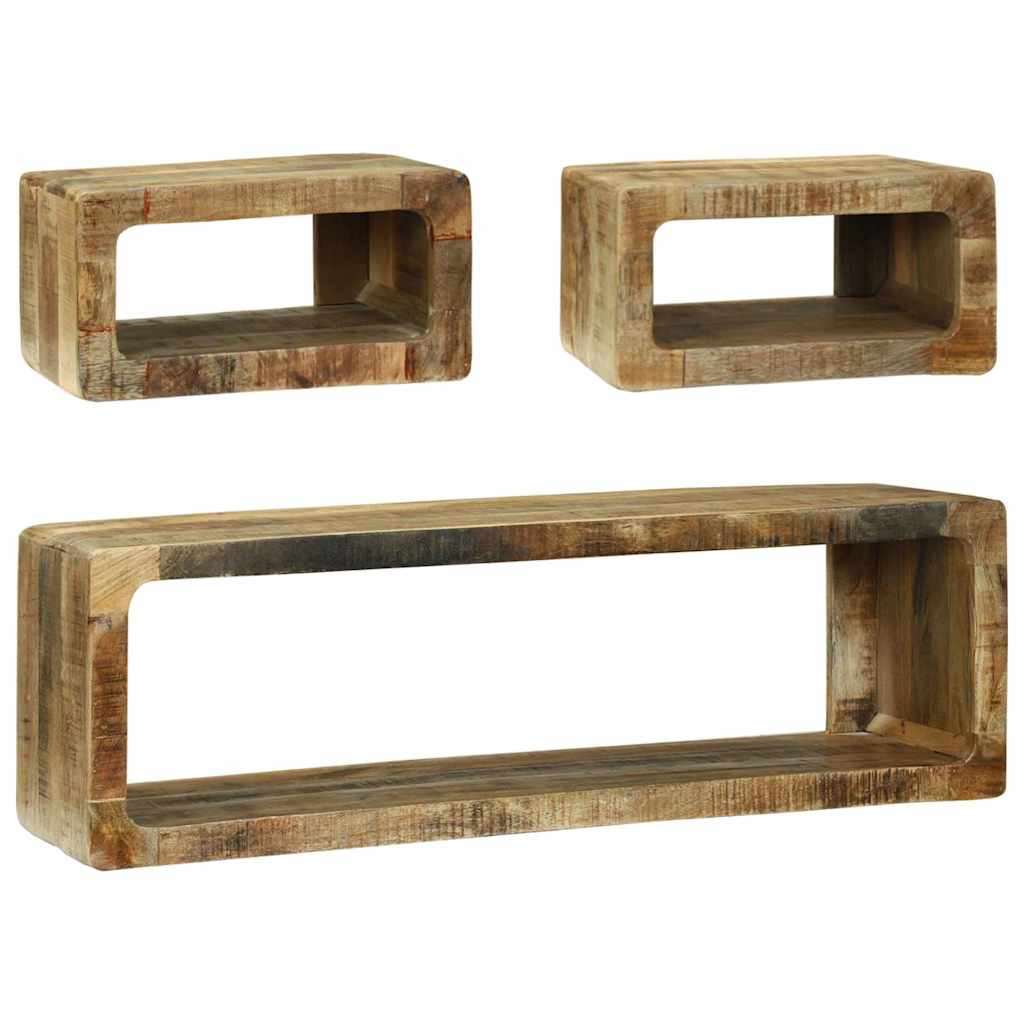 TV-Schrank-Set 3 pcs Braun 100 x 30 x 32 cm Massivholz Mango