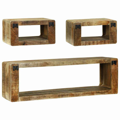 TV-Schrank-Set 3 pcs Braun 100 x 30 x 32 cm Massivholz Mango