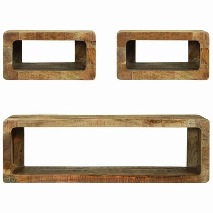 TV-Schrank-Set 3 pcs Braun 100 x 30 x 32 cm Massivholz Mango