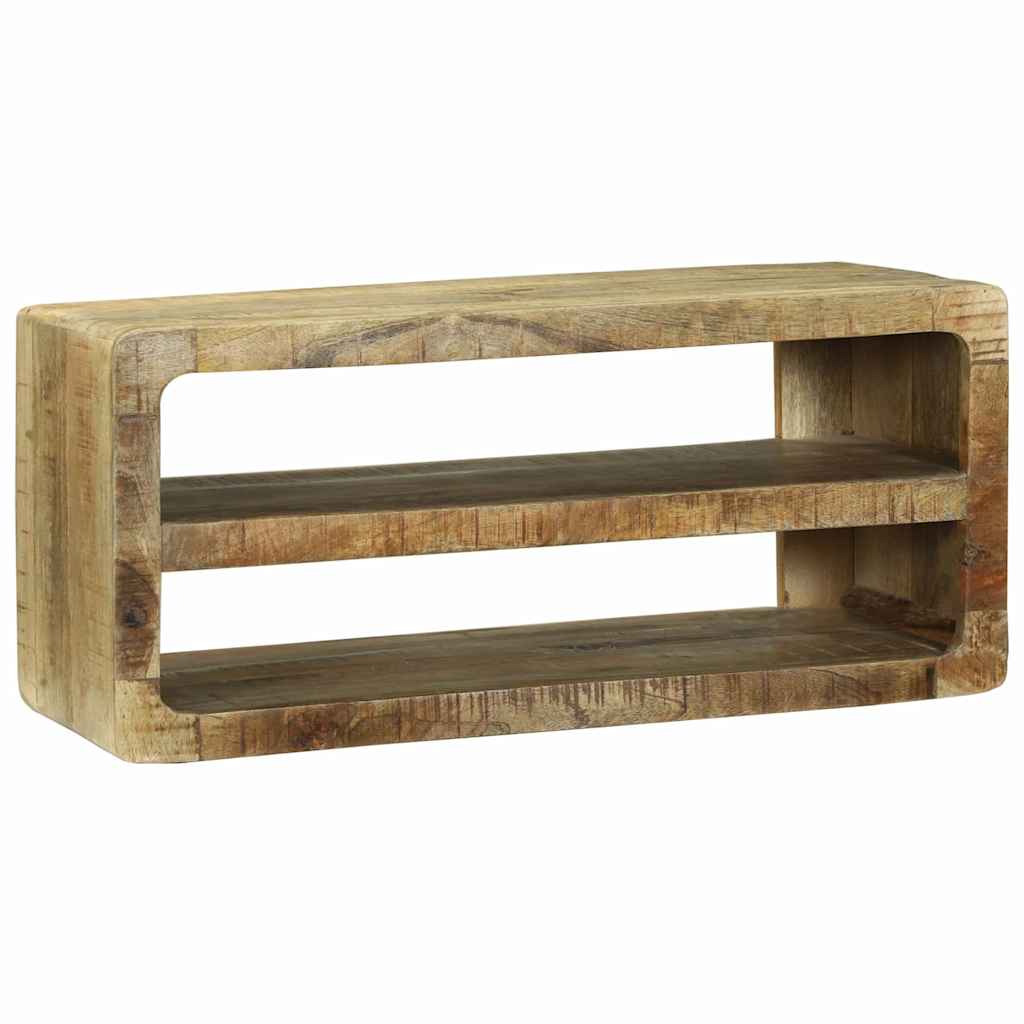 TV-Schrank mit Regal Braun 80 x 32 x 36 cm Massivholz Mango