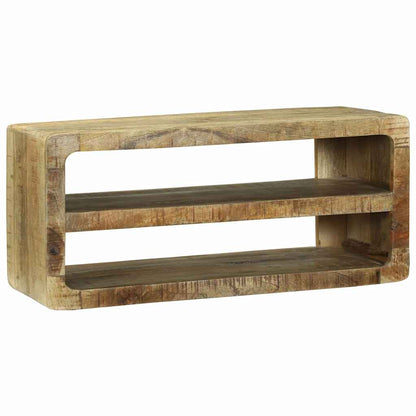TV-Schrank mit Regal Braun 80 x 32 x 36 cm Massivholz Mango
