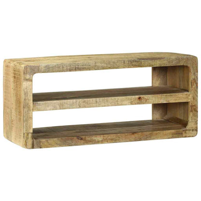 TV-Schrank mit Regal Braun 80 x 32 x 36 cm Massivholz Mango