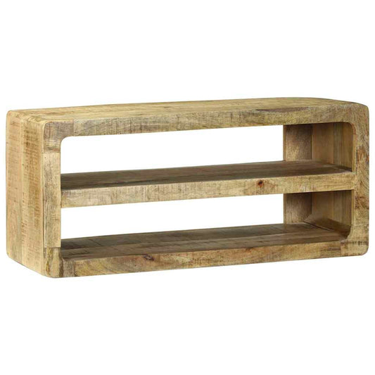 TV-Schrank mit Regal Braun 80 x 32 x 36 cm Massivholz Mango