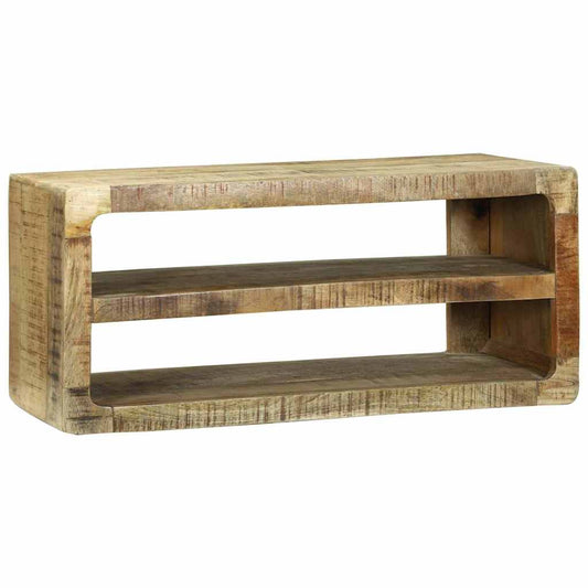 TV-Schrank mit Regal Braun 80 x 32 x 36 cm Massivholz Mango