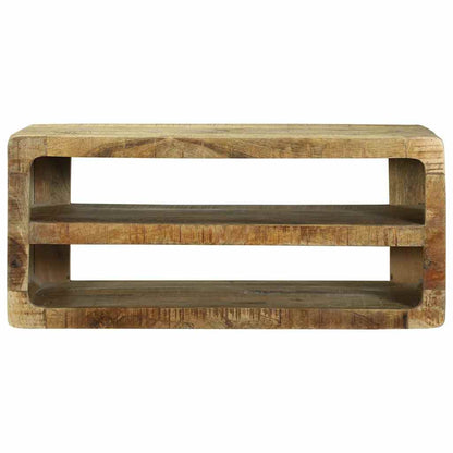 TV-Schrank mit Regal Braun 80 x 32 x 36 cm Massivholz Mango