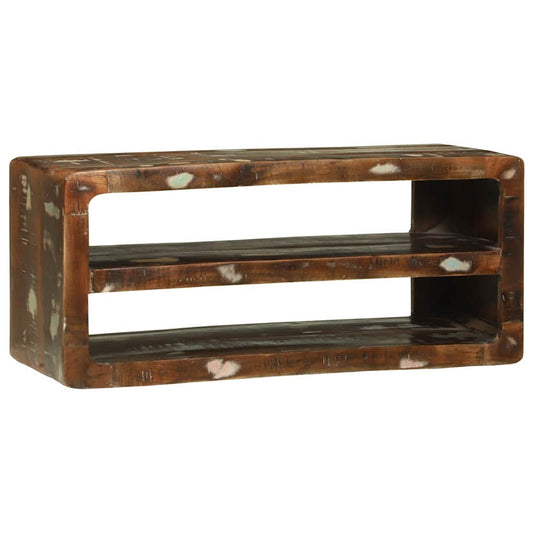 TV-Schrank Mehrfarbig 80 x 32 x 36 cm Massivholz Altholz