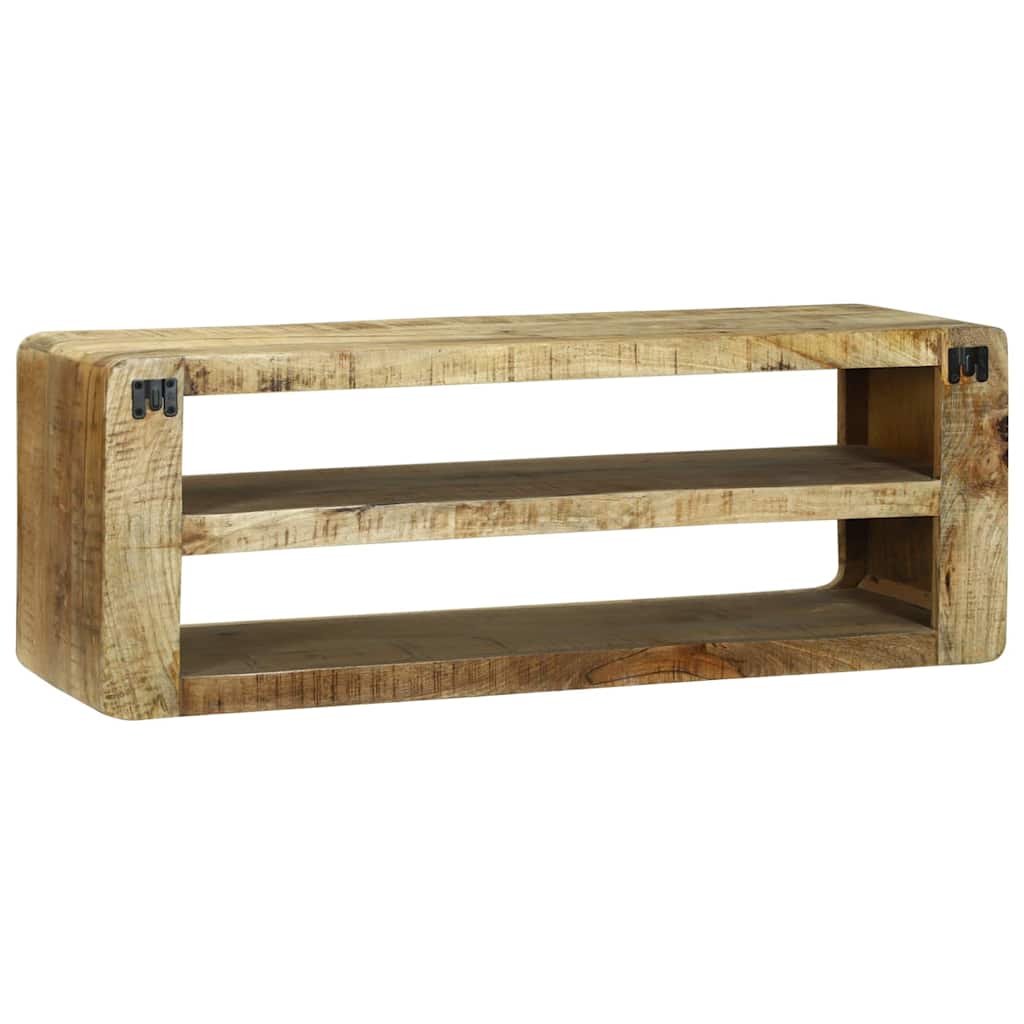 TV-Schrank mit Regal Braun 100 x 32 x 36 cm Massivholz Mango