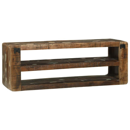 TV-Schrank Mehrfarbig 100 x 32 x 36 cm Massivholz Altholz