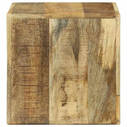 TV Einheit 2 pcs Braun 36 x 30 x 36 cm Raues Mango-Massivholz
