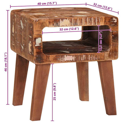 Beistelltische Mehrfarbig 40 x 32 x 46 cm recyceltes Massivholz