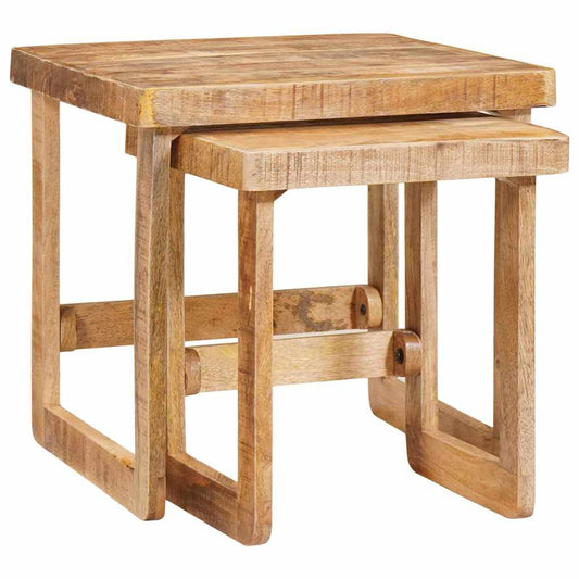 Beistelltische Braun massives Mangoholz