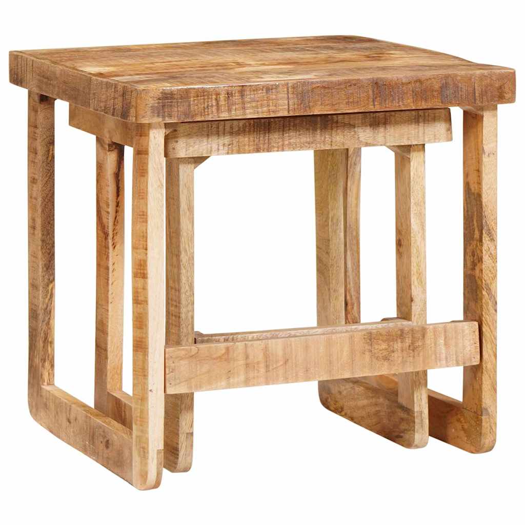 Beistelltische Braun massives Mangoholz