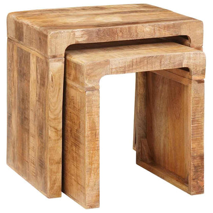 Beistelltische Braun massives Mangoholz