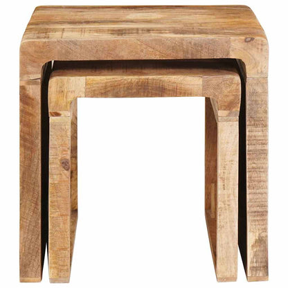 Beistelltische Braun massives Mangoholz