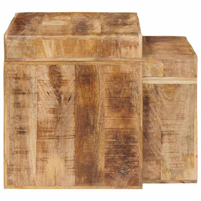 Beistelltische Braun massives Mangoholz
