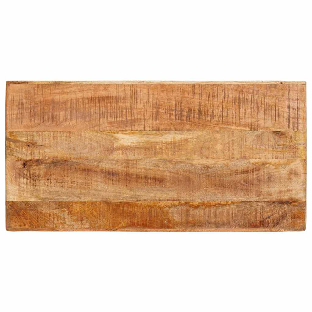 Schminktisch mit Regal Braun 90 x 76 x 45 cm massives Mangoholz