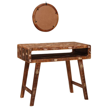 Schminktisch Braun 90 x 76 x 45 cm Massives recyceltes Holz