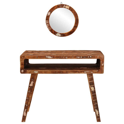 Schminktisch Braun 90 x 76 x 45 cm Massives recyceltes Holz