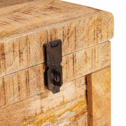 Aufbewahrungsbox mit Speicher Braun massives Mangoholz