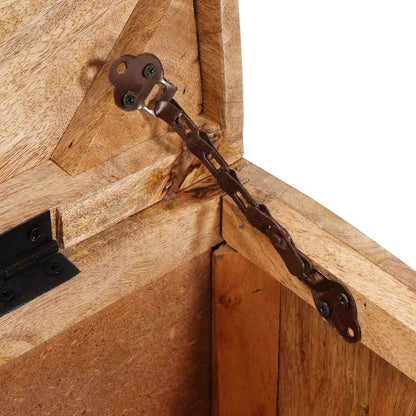 Aufbewahrungsbox mit Speicher Braun massives Mangoholz