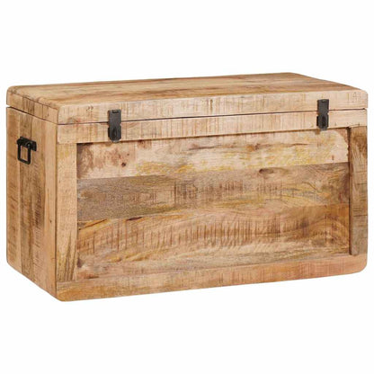 Aufbewahrungsbox mit Speicher Braun massives Mangoholz