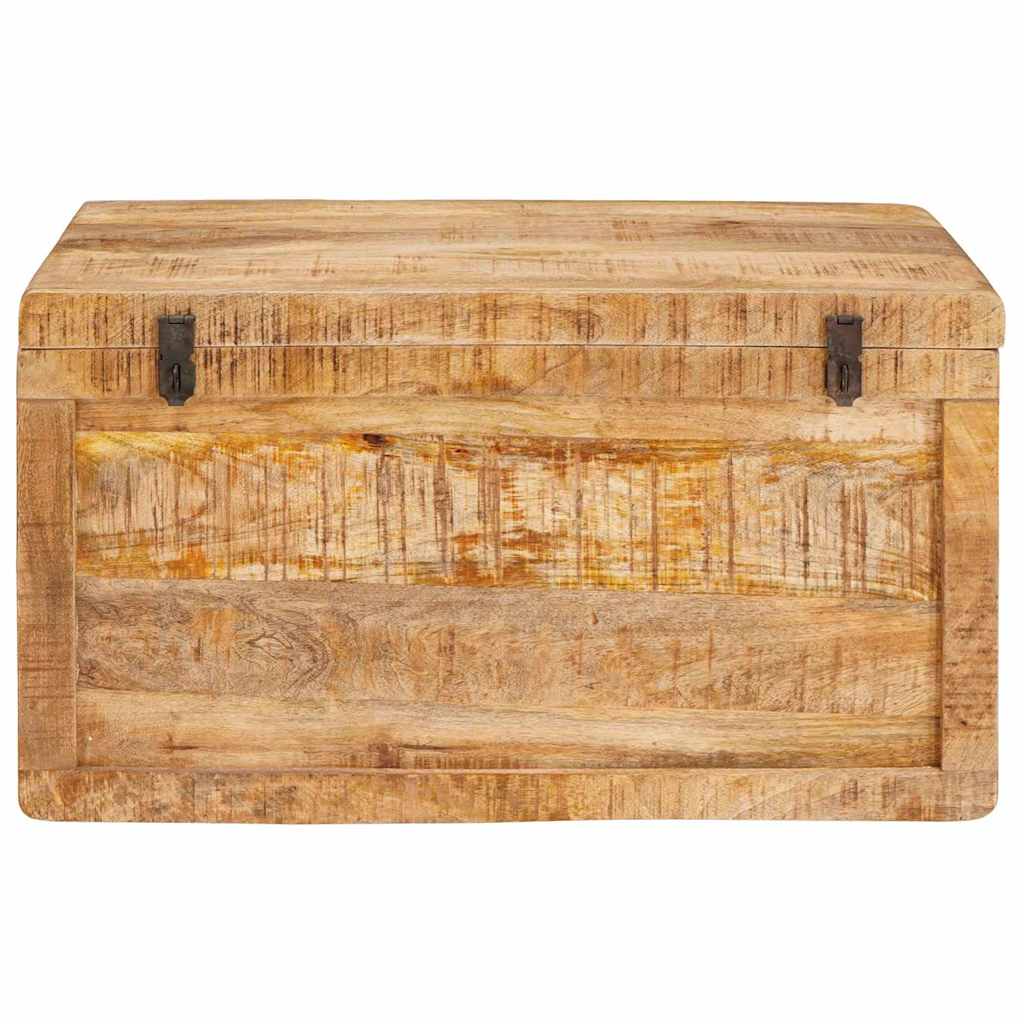 Aufbewahrungsbox mit Speicher Braun massives Mangoholz