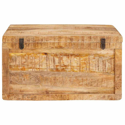 Aufbewahrungsbox mit Speicher Braun massives Mangoholz