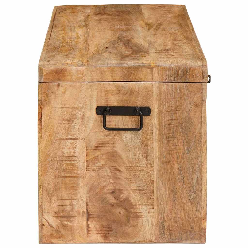 Aufbewahrungsbox mit Speicher Braun massives Mangoholz