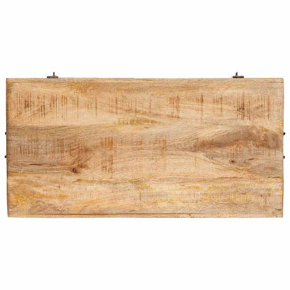 Aufbewahrungsbox mit Speicher Braun massives Mangoholz