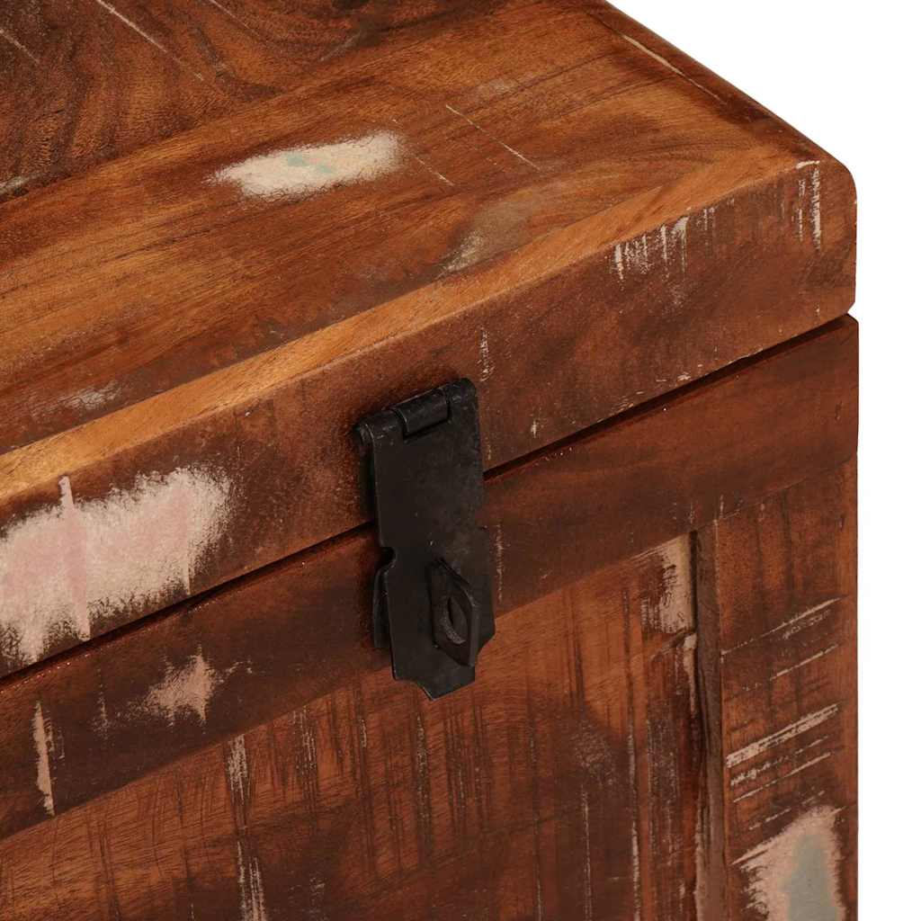 Aufbewahrungsbox mit Speicher Mehrfarbig recyceltes Massivholz