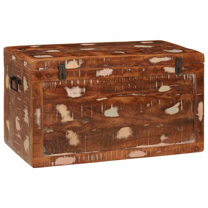 Aufbewahrungsbox mit Speicher Mehrfarbig recyceltes Massivholz
