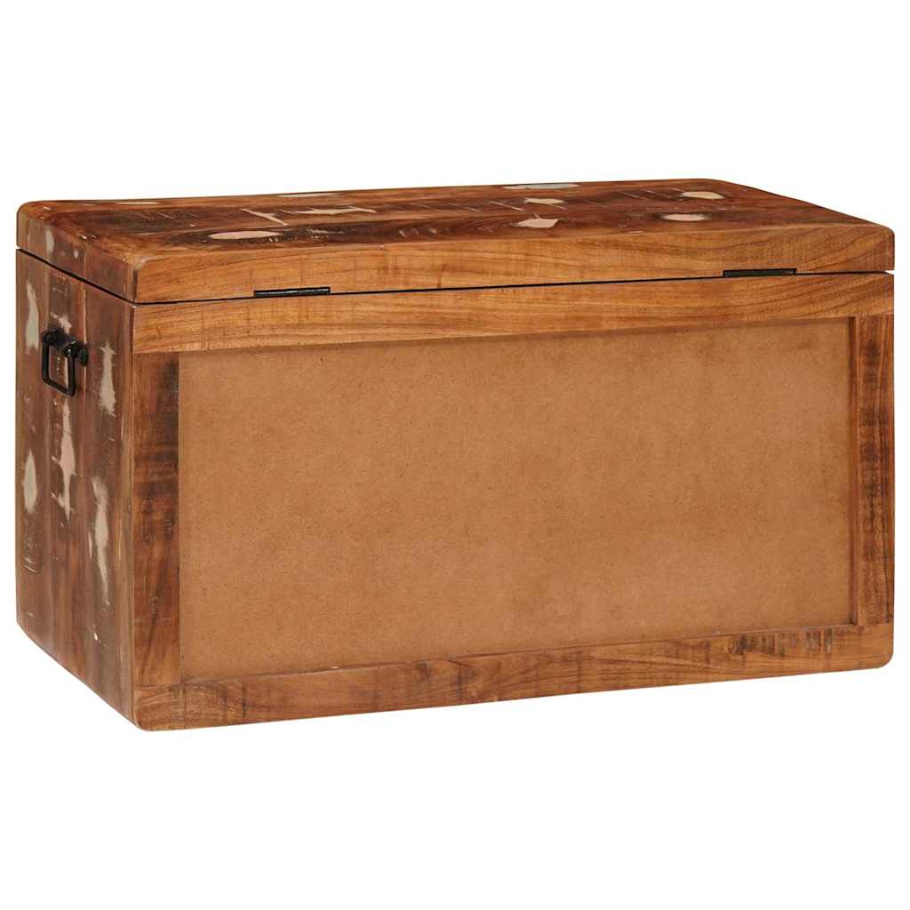 Aufbewahrungsbox mit Speicher Mehrfarbig recyceltes Massivholz