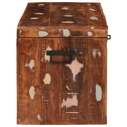 Aufbewahrungsbox mit Speicher Mehrfarbig recyceltes Massivholz