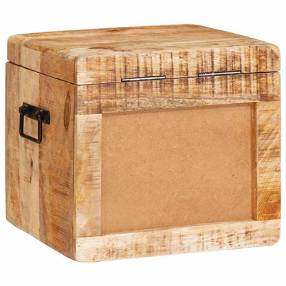 Aufbewahrungsbox mit Speicher mit Schloss massives Mangoholz