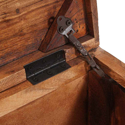 Aufbewahrungsbox mit Speicher Mehrfarbig recyceltes Massivholz
