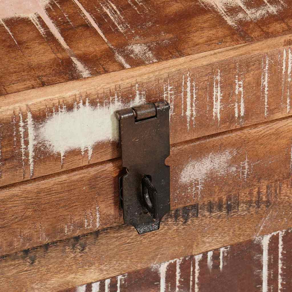 Aufbewahrungsbox mit Speicher Mehrfarbig recyceltes Massivholz