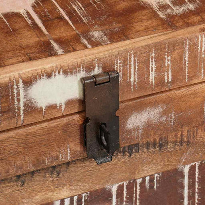 Aufbewahrungsbox mit Speicher Mehrfarbig recyceltes Massivholz