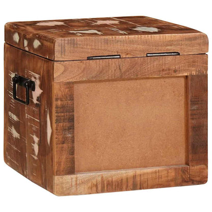 Aufbewahrungsbox mit Speicher Mehrfarbig recyceltes Massivholz