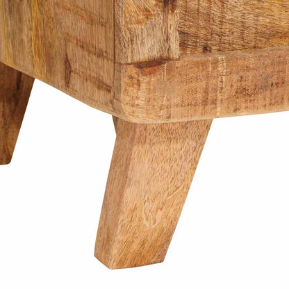 Aufbewahrungsbox mit Schloss 70 x 35 x 40 cm massives Mangoholz