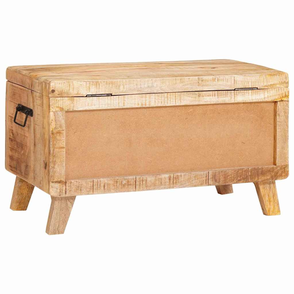 Aufbewahrungsbox mit Schloss 70 x 35 x 40 cm massives Mangoholz