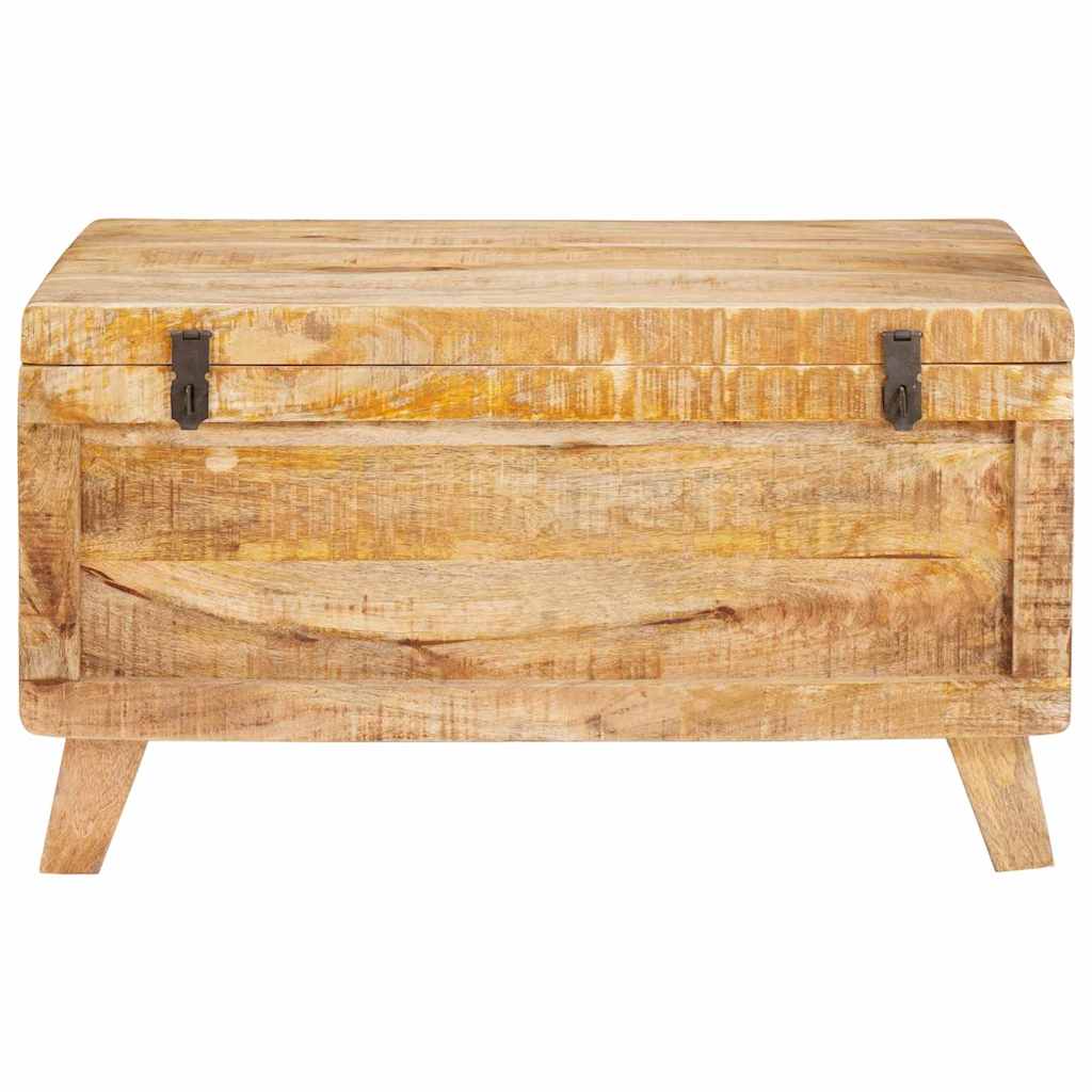 Aufbewahrungsbox mit Schloss 70 x 35 x 40 cm massives Mangoholz